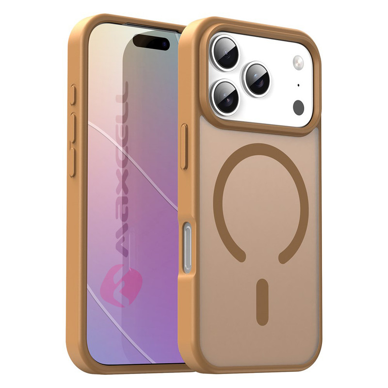 Husa MagFrost Pro » iPhone 17 Pro Max, Matte MagSafe, Frosted GOLD