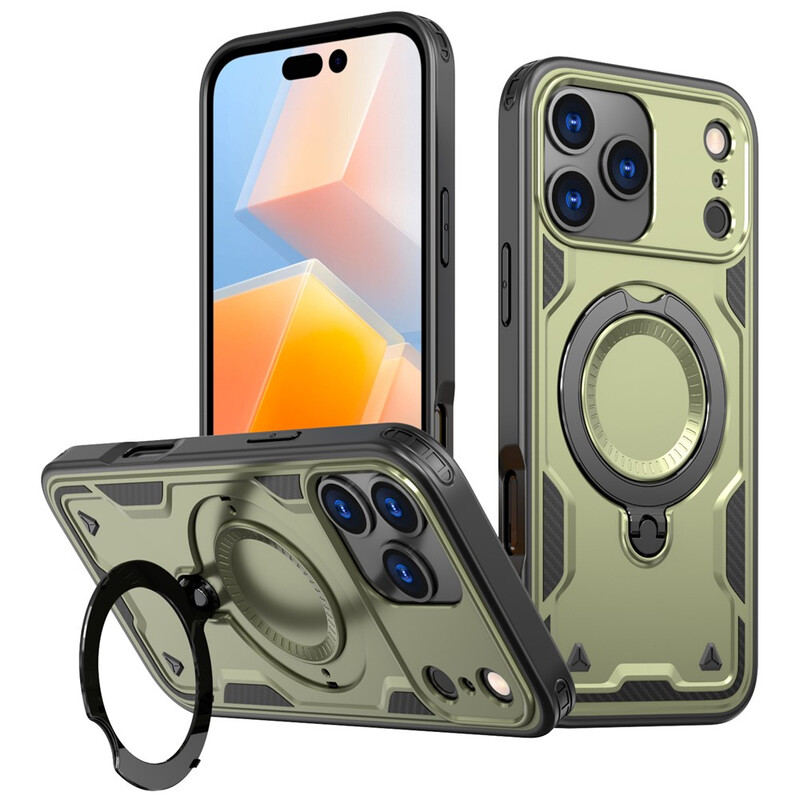 Husa Hybrid Armor » iPhone 17 Pro Max, MagRing, MultiAngle, OLIVE