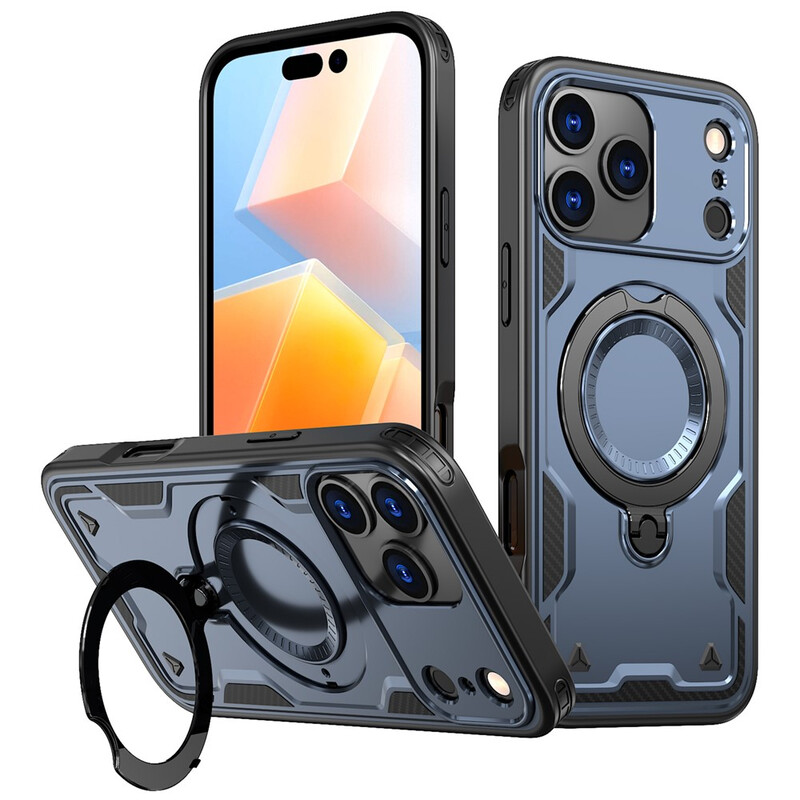 Husa Hybrid Armor » iPhone 17 Pro Max, MagRing, MultiAngle, BLUE