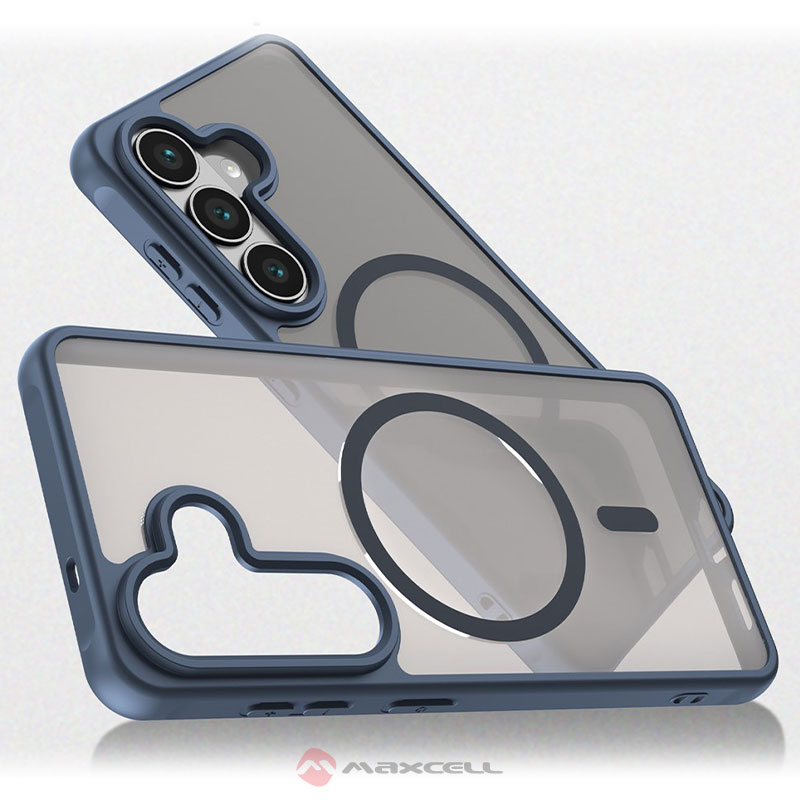Husa MagFrost Pro » Samsung S26 Plus (S947), Matte MagSafe, Frosted Gray / BLUE