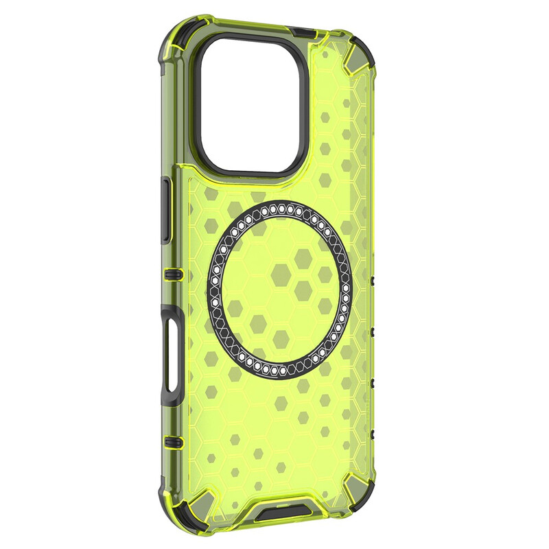 Husa HoneyComb » iPhone 17 Pro Max, Magnet MagCase, AntiDrop Corners, GREEN