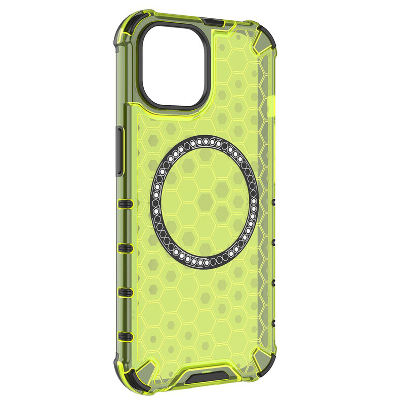 Husa HoneyComb » iPhone 16, Magnet MagCase, AntiDrop Corners, GREEN