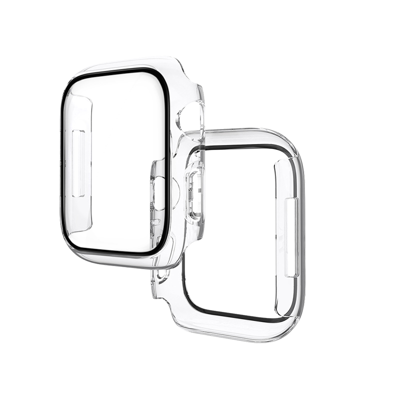 Hoco (WS4) - Rama protectie cu folie integrata, iWatch Series 7/8, PC, (45mm) - Transparent