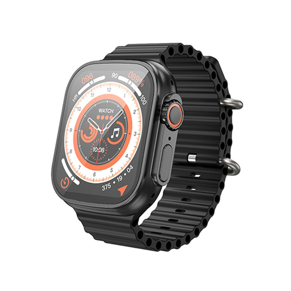 Hoco (Y12 Ultra) - SmartWatch, 1.96 inches, Ruiyu 8762DT, 128MB, Dual BT, Black