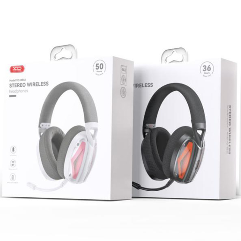 XO (BE46) Casti Wireless, Over Ear, BT 5.3, Gaming, 2 in 1, USB-C+USB-A, Black/ORANGE