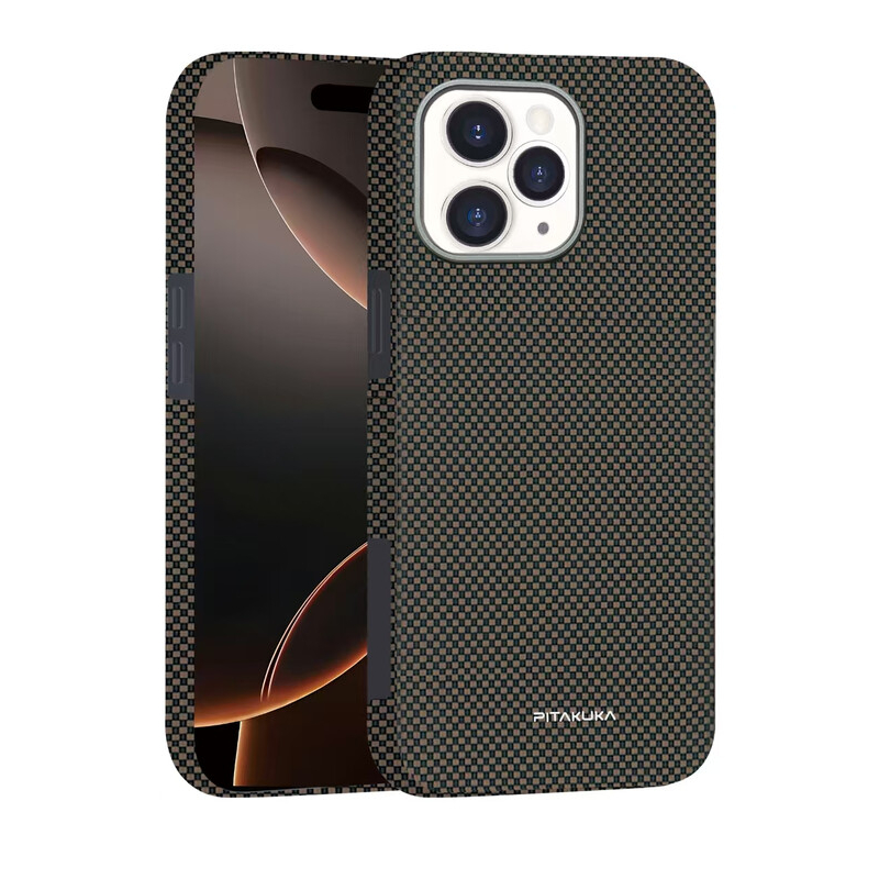 Husa Aramid PTK » iPhone 16, Kevlar Fiber, cu MagSafe, Woven BROWN