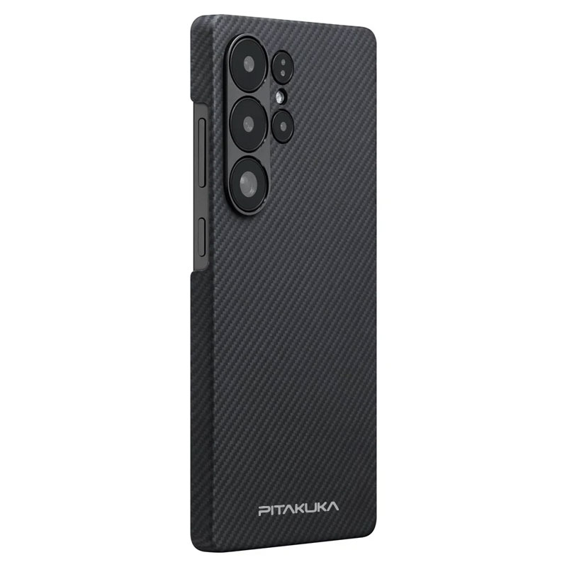 Husa Aramid PTK » Samsung S25 Plus (S936), Kevlar Fiber, cu MagSafe, Woven BLACK
