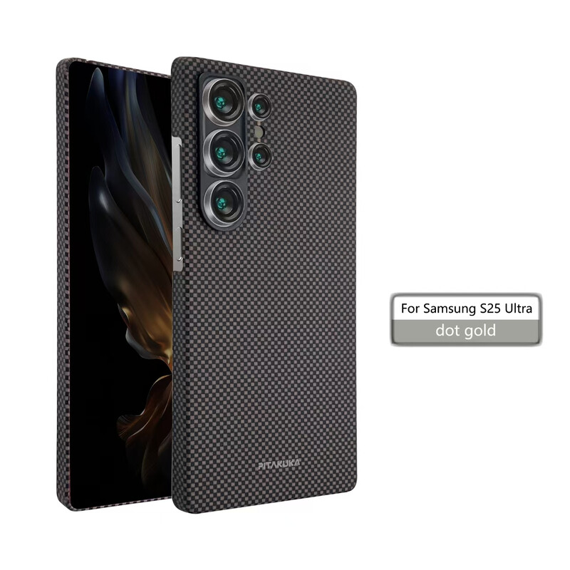 Husa Aramid PTK » Samsung S25 Ultra (S938), Kevlar Fiber, cu MagSafe, Woven BROWN