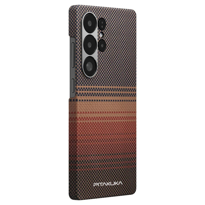 Husa Aramid PTK » Samsung S25 (S931), Kevlar Fiber, cu MagSafe, Sunset YELLOW