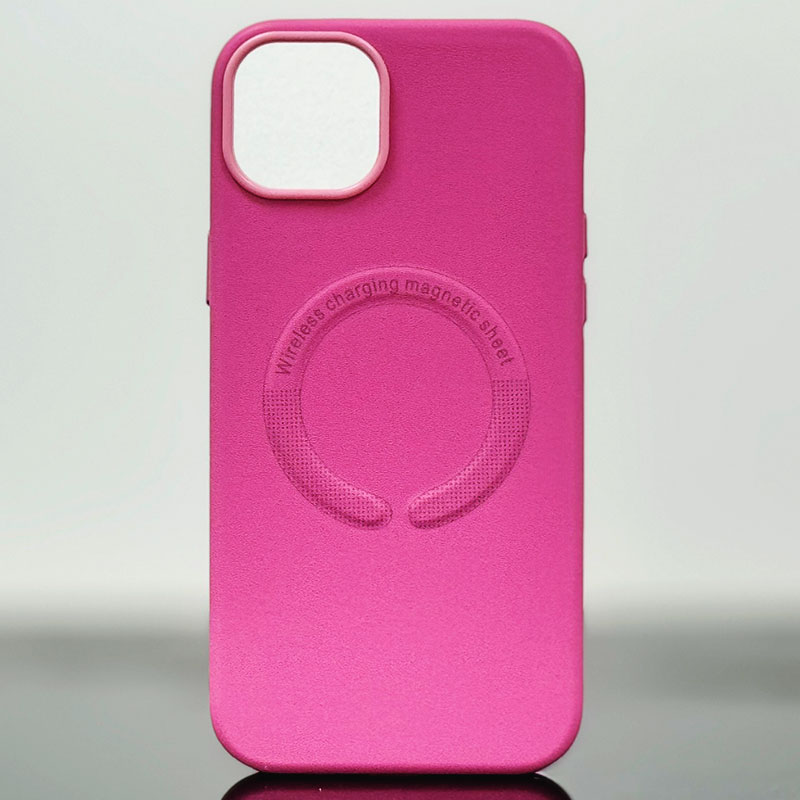 Husa Kraft » iPhone 15 Pro Max, MagCase, Eco-Leather, Dark Pink