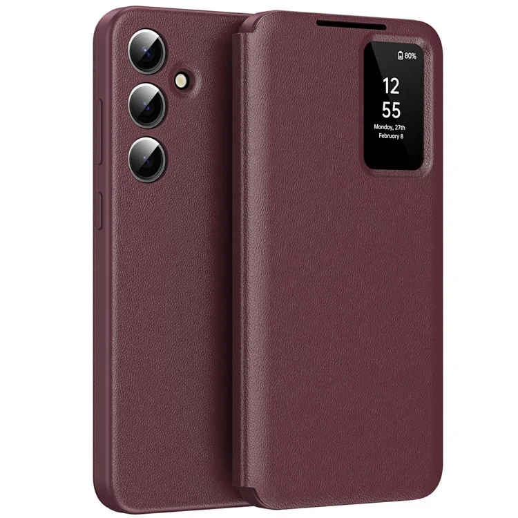 Husa Flip Smart » Samsung Z Fold6 (F956), Magnetic View, Wallet, Red BORDO