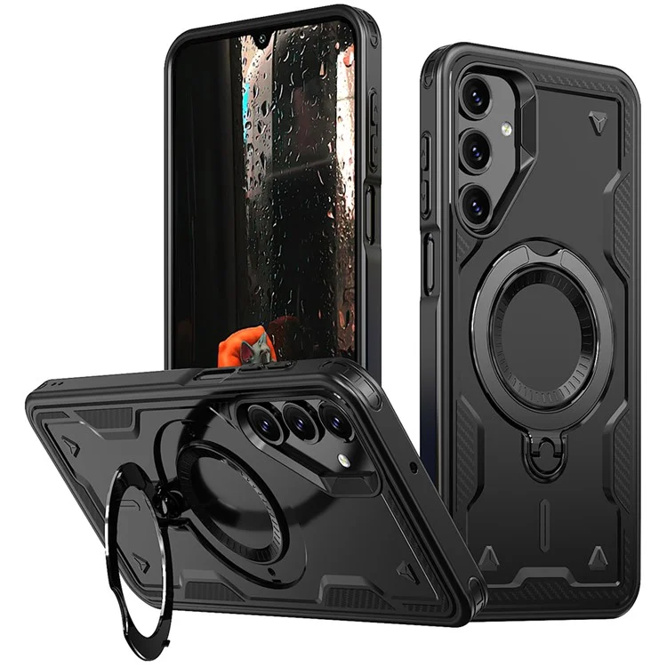 Husa Hybrid Armor » Xiaomi Redmi A5 4G, MagRing, MultiAngle, Black