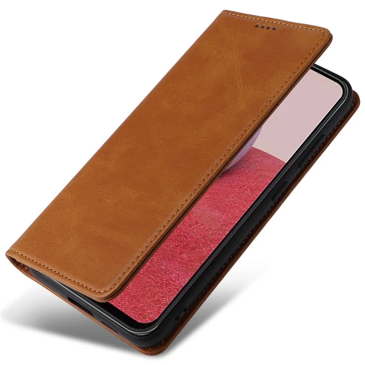 Husa Flip Leather » Oppo A80, Deluxe, Magnetic Wallet, Brown