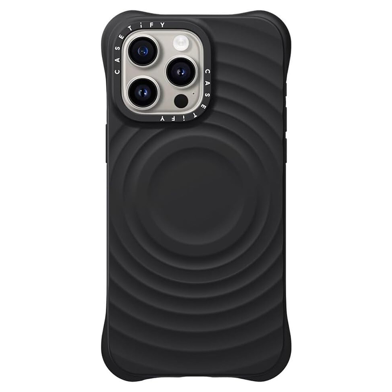 Husa Ripple » iPhone 16 Pro, Soft Skin, MagSafe, Deep BLACK