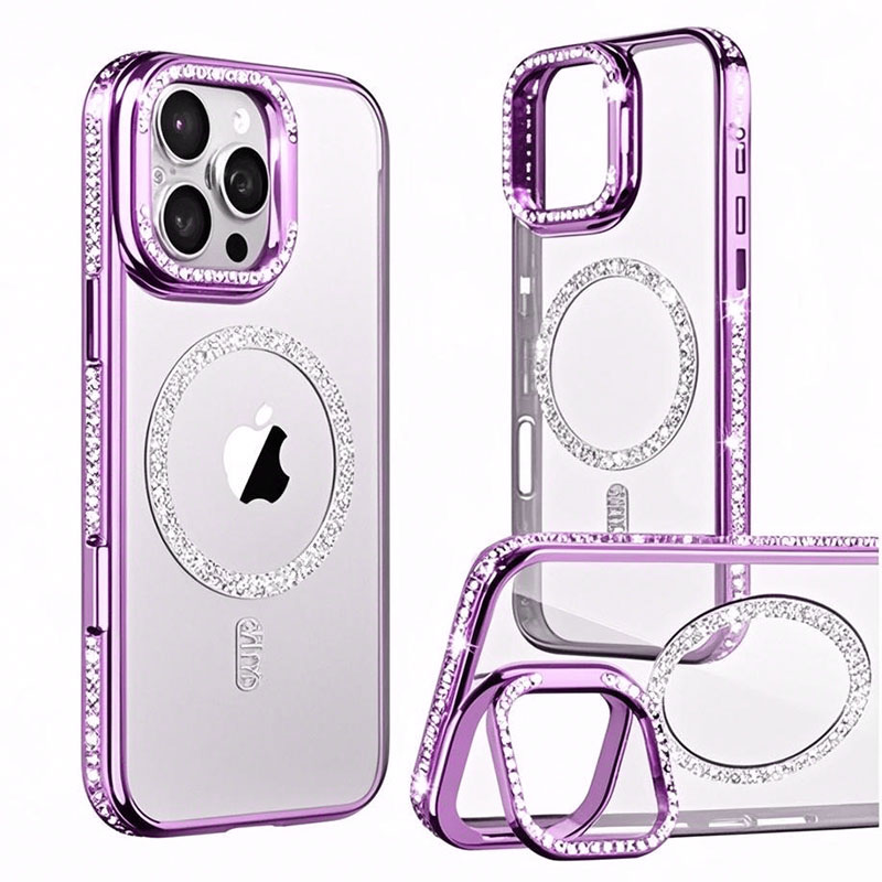 Husa Crystal Plated » iPhone 14 Pro, MagCase, CamStand, Purple