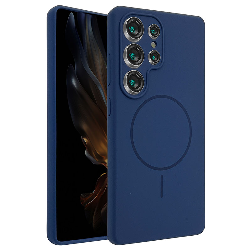 Husa MagThin » Samsung S24 (S921), Smooth Soft, MagSafe, Dark BLUE