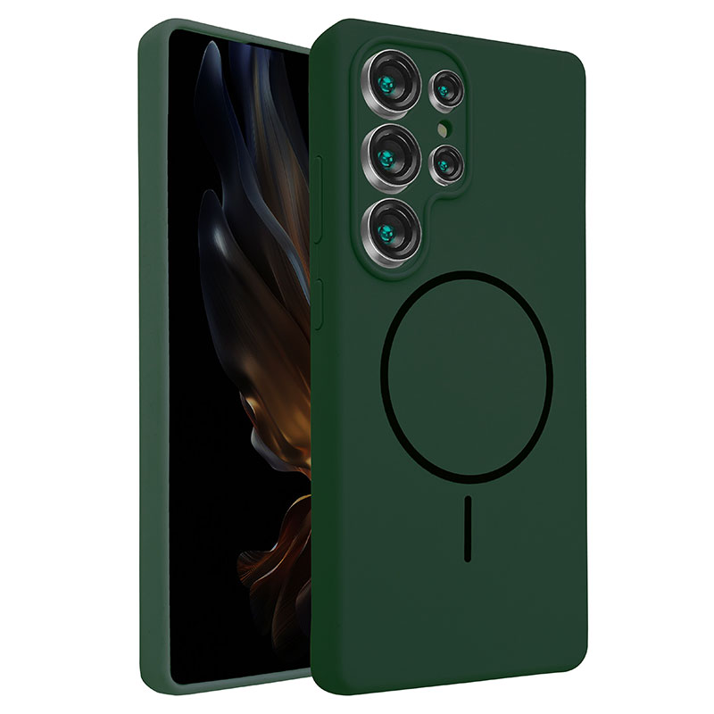 Husa MagThin » Samsung S24 (S921), Smooth Soft, MagSafe, Deep GREEN