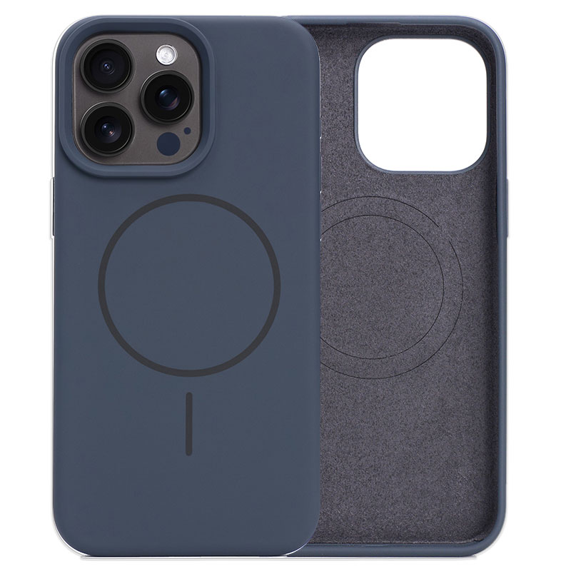 Husa MagThin » iPhone 15 Pro Max, Smooth Soft, MagSafe, Black