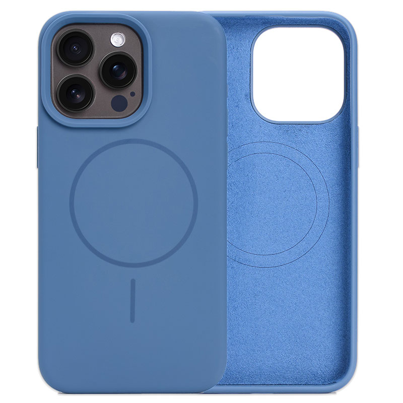 Husa MagThin » iPhone 15 Pro, Smooth Soft, MagSafe, Dark BLUE