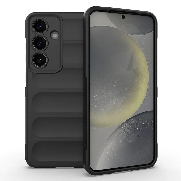 Husa Wave » Samsung S25 (S931), Microfiber, Grip Anti-Shock, TPU, Night BLACK