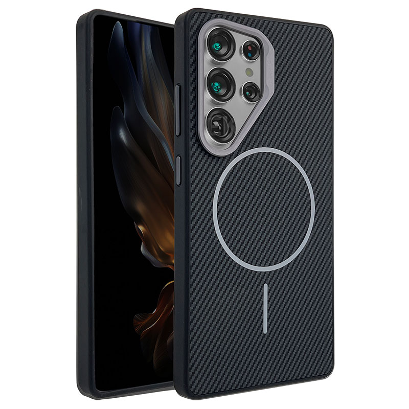 Husa MagFiber » Samsung S25 (S931), Carbon MagCase, AntiShock, Black