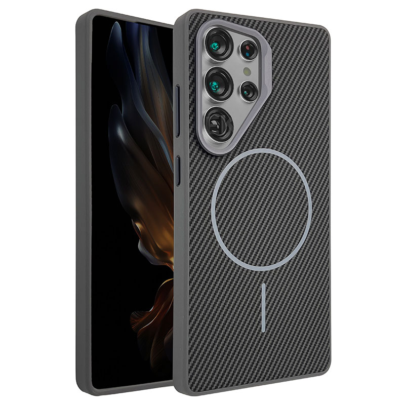 Husa MagFiber » Samsung S25 (S931), Carbon MagCase, AntiShock, Grey