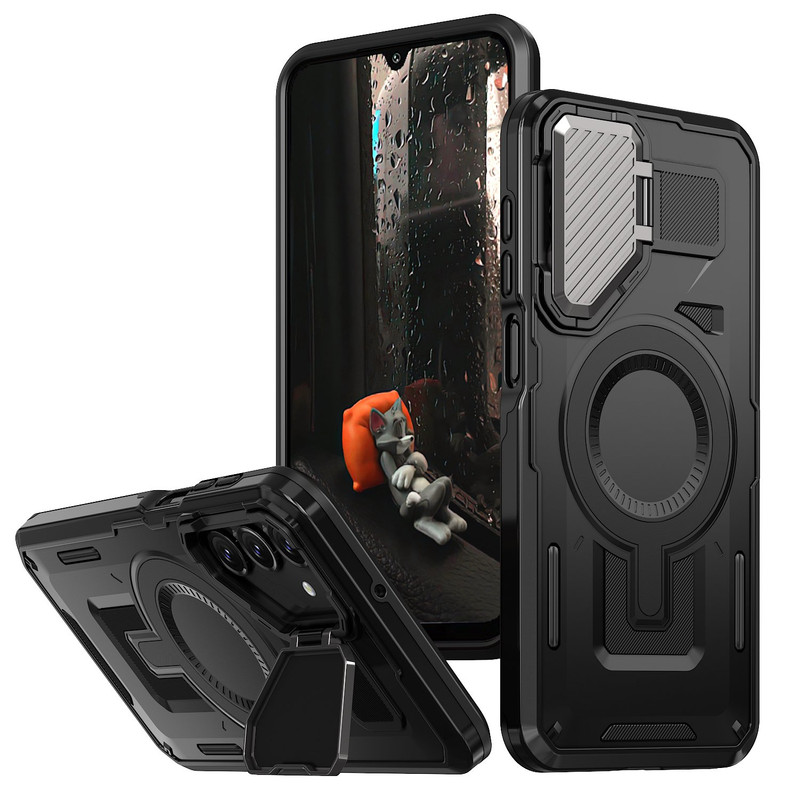 Husa UrbanMag » Samsung A05s (A057), Armor MagCase, CamBracket, Black