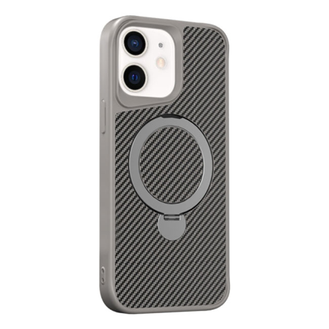 Husa MagStand » iPhone 16e, MagCase Ring, Carbon, Grey