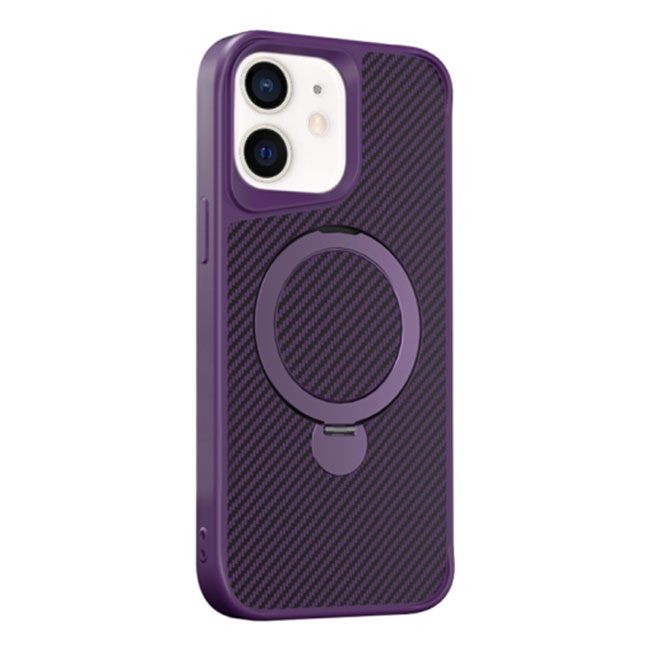 Husa MagStand » iPhone 16 Pro Max, MagCase Ring, Carbon, Purple