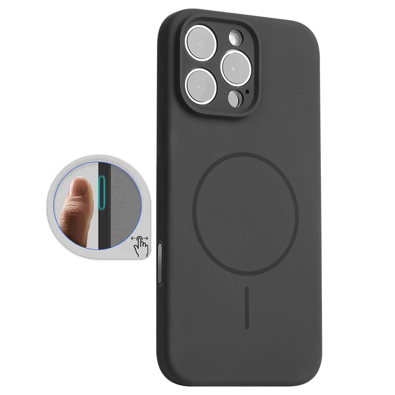 Husa MagThin » iPhone 16 Pro Max, SoftTouch, Camera Control, TPU, Deep Black