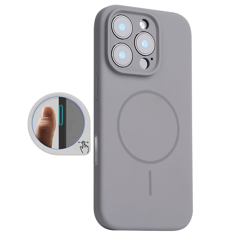 Husa MagThin » iPhone 16 Pro, SoftTouch, Camera Control, TPU, Stone Gray
