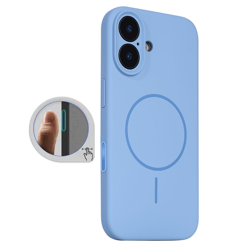 Husa MagThin » iPhone 16 Plus, SoftTouch, Camera Control, TPU, Light Blue
