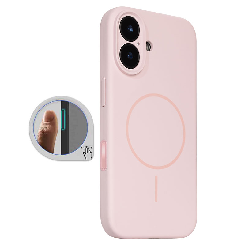 Husa MagThin » iPhone 16 Plus, SoftTouch, Camera Control, TPU, Light Pink