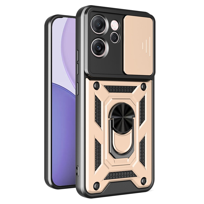 Husa Armor » Oppo Reno14 F, CamSlide, Ring Stand, GOLD