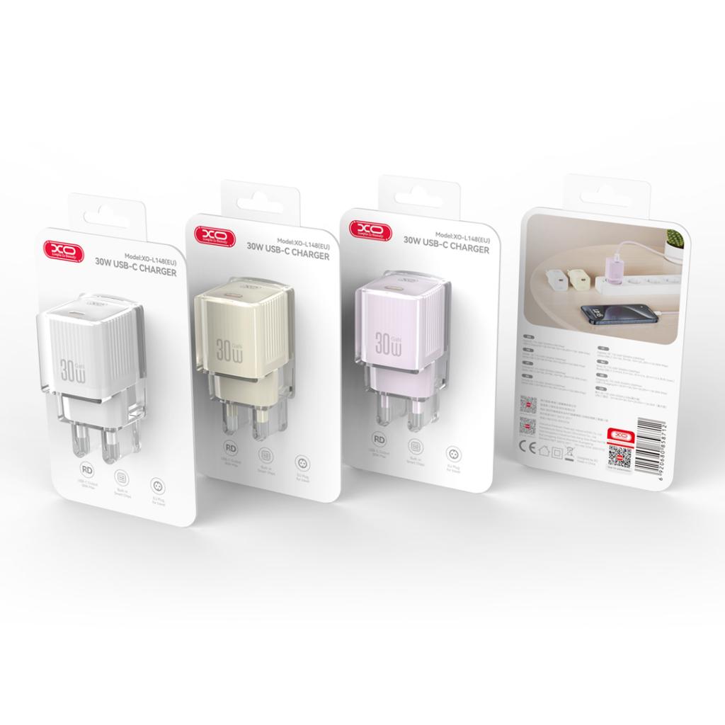 XO (L148) - Incarcator Retea, 18W, 5V, 3A, 1xUSB-C, BEIGE