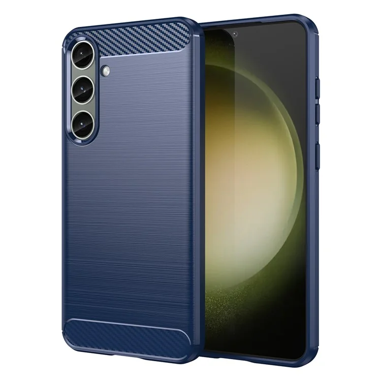 Husa Brush » Samsung S25 Plus (S936), TPU, Metall Look, Blue