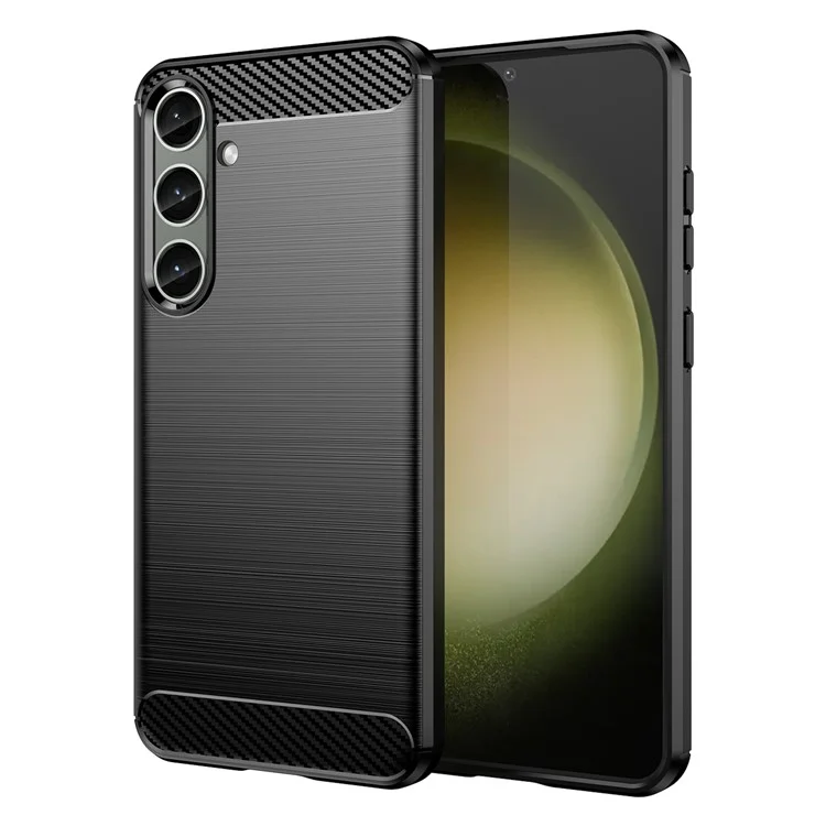 Husa Brush » Samsung S25 (S931), TPU, Metall Look, Black