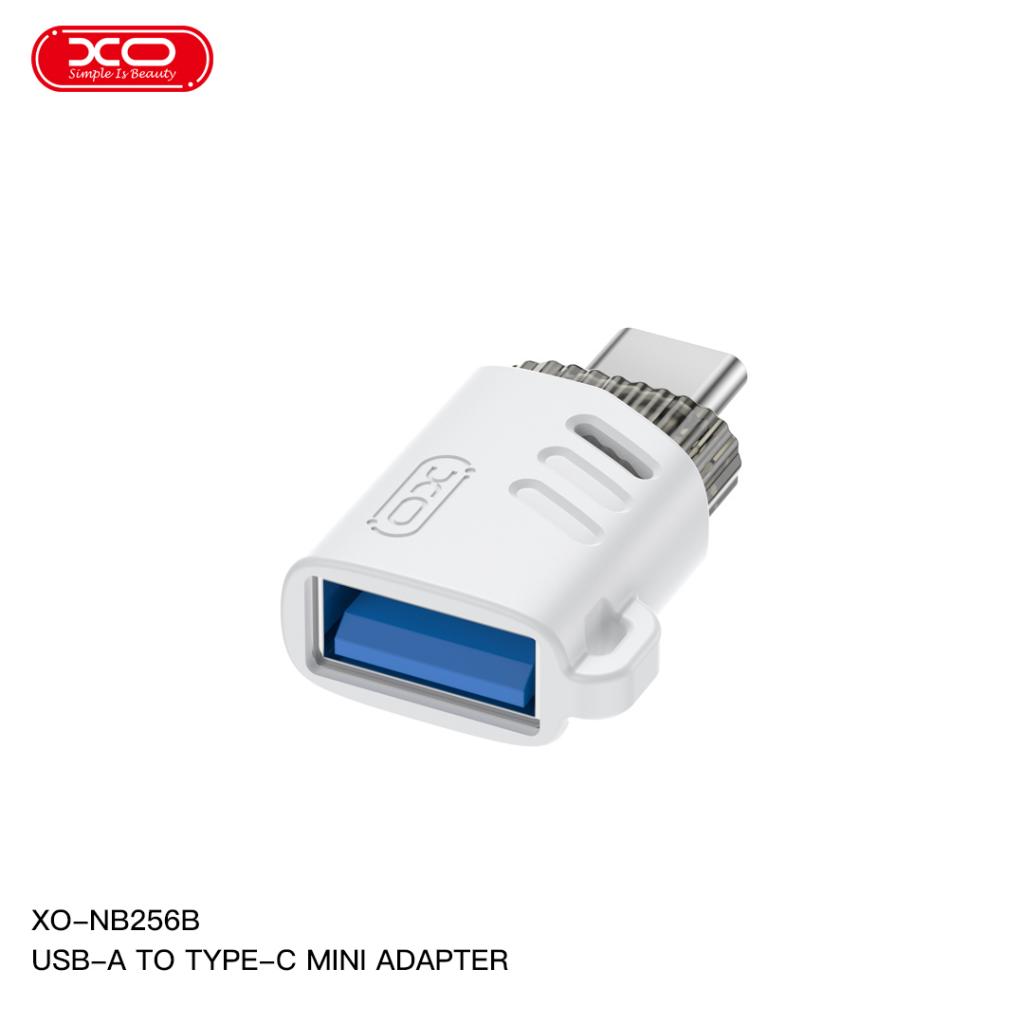 XO (NB256B) - Adaptor OTG Transfer, USB-A la USB-C, 480Mps, White