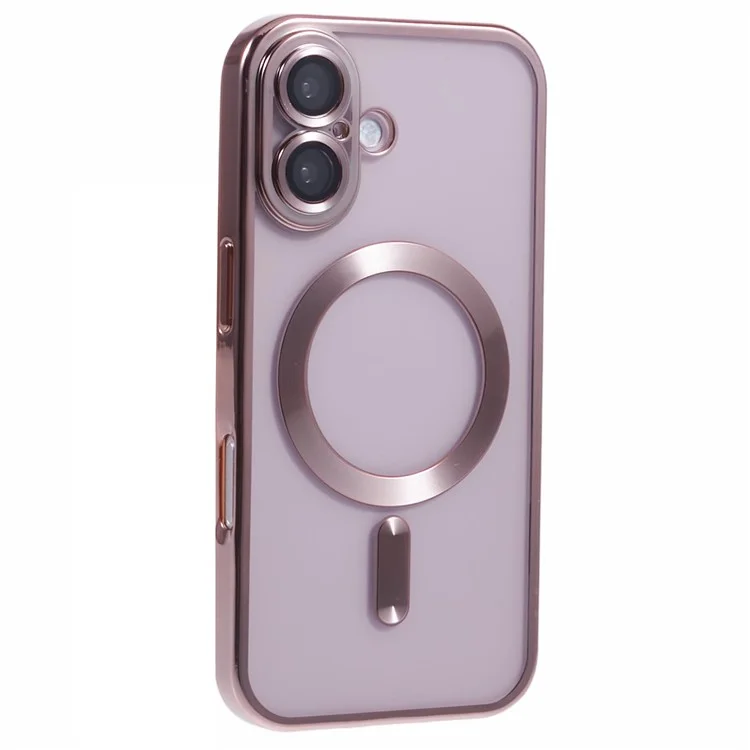 Husa Plating - iPhone 13 Pro, cu MagSafe, ElectroEdge | PINK Rose, Clear