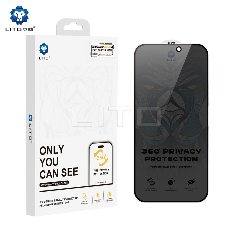 Lito » Folie D+ Ultra Privacy » iPhone 14 Plus / 13 Pro Max, Black frame