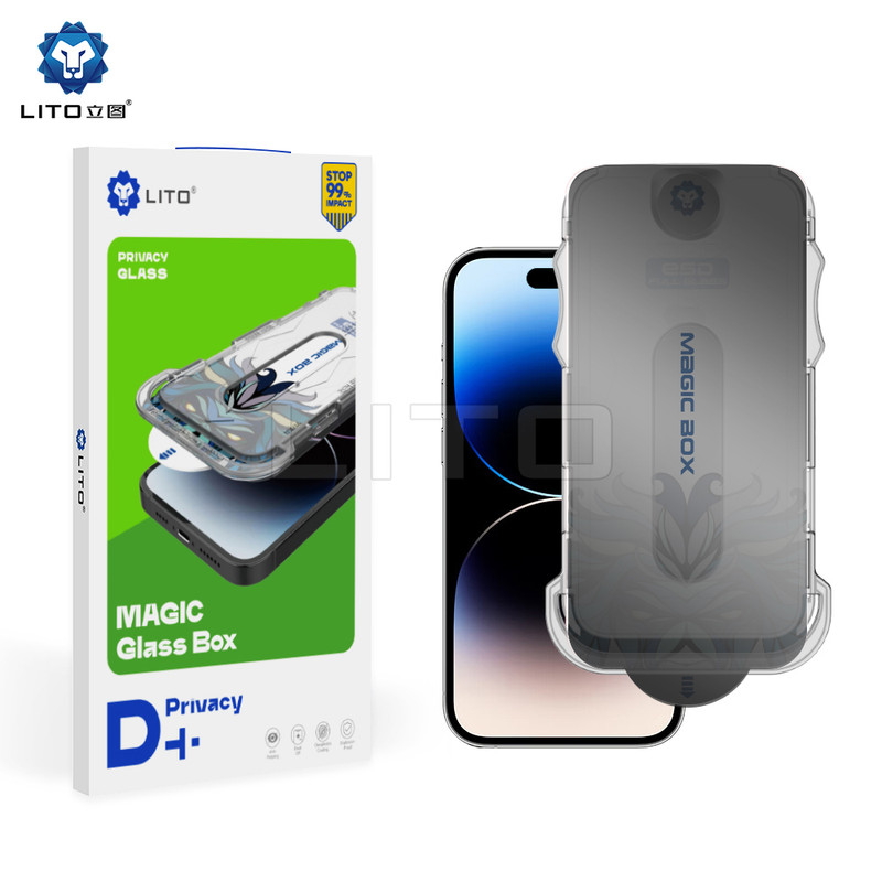 Lito » Folie Magic Privacy » iPhone 15 Pro Max - Glass Box, D+ Tools, Black