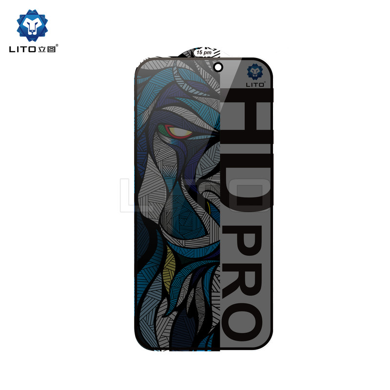 Lito » Folie HD Privacy » iPhone 14 Plus / 13 Pro Max - AntiSpy, Black contur [set 10 buc]