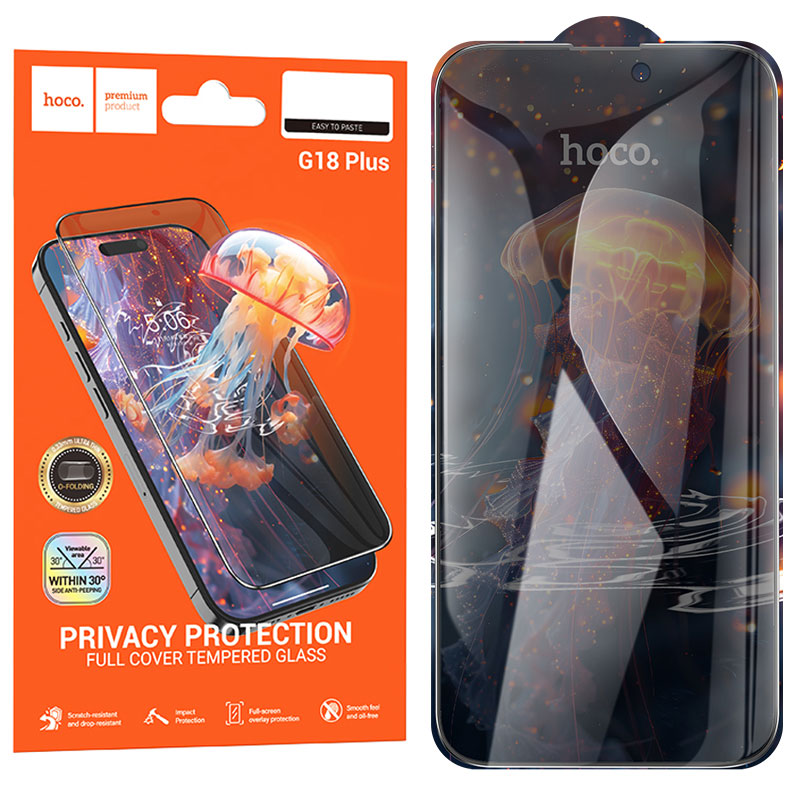 Hoco (G18+) » Folie Privacy » iPhone 16 - Glass HD Shield
