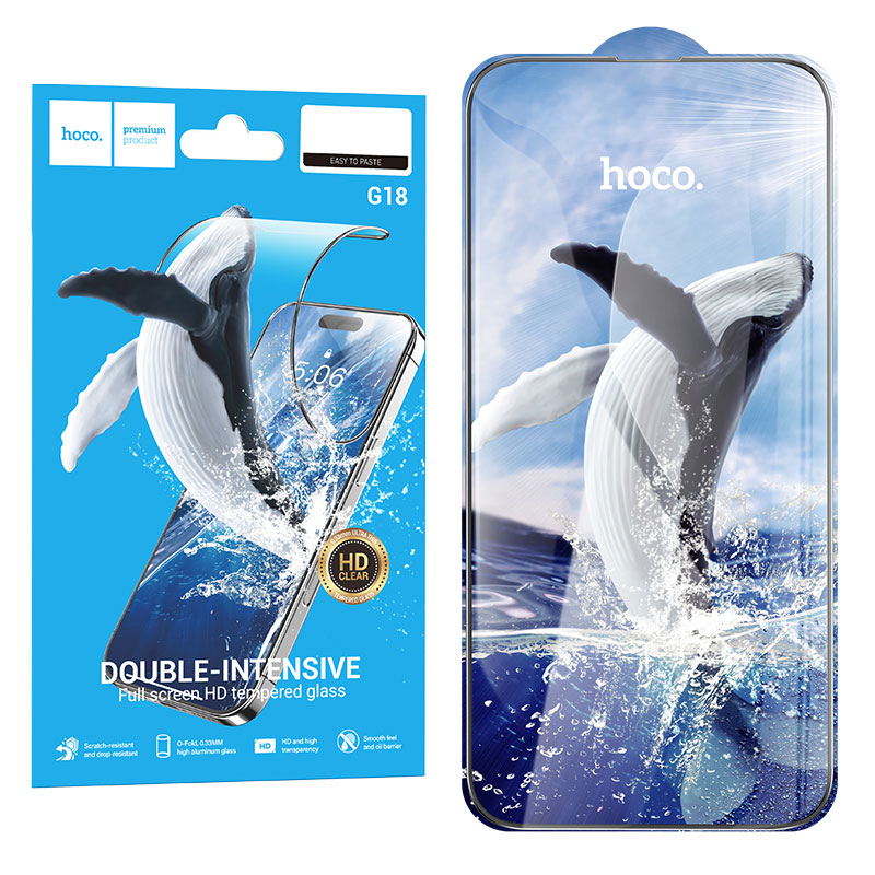 Hoco (G18) » Folie Clear » iPhone 16 Pro - Glass ArcEdge, HD