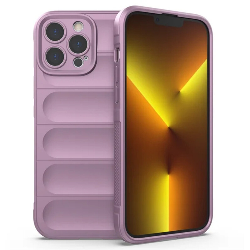 Husa Wave - iPhone 16 - Grip Microfiber, ShockProof, Light Purple