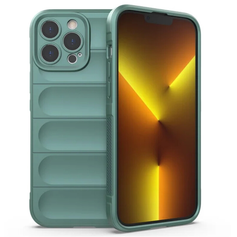 Husa Wave - iPhone 16 Pro Max - Grip Microfiber, ShockProof, Deep Green