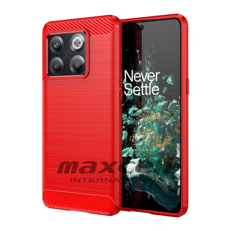 Husa Brush » Samsung S24 FE (S721), TPU, Metall Look, Red