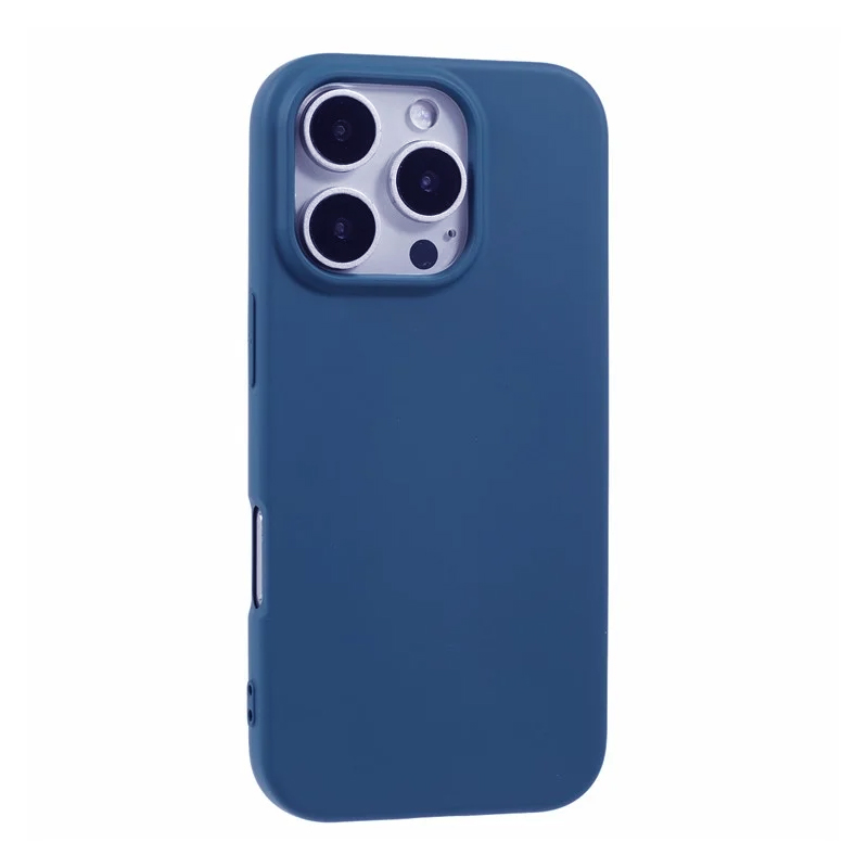 Husa Soft » iPhone 16 Pro, MicroFiber, TPU, Navy Blue