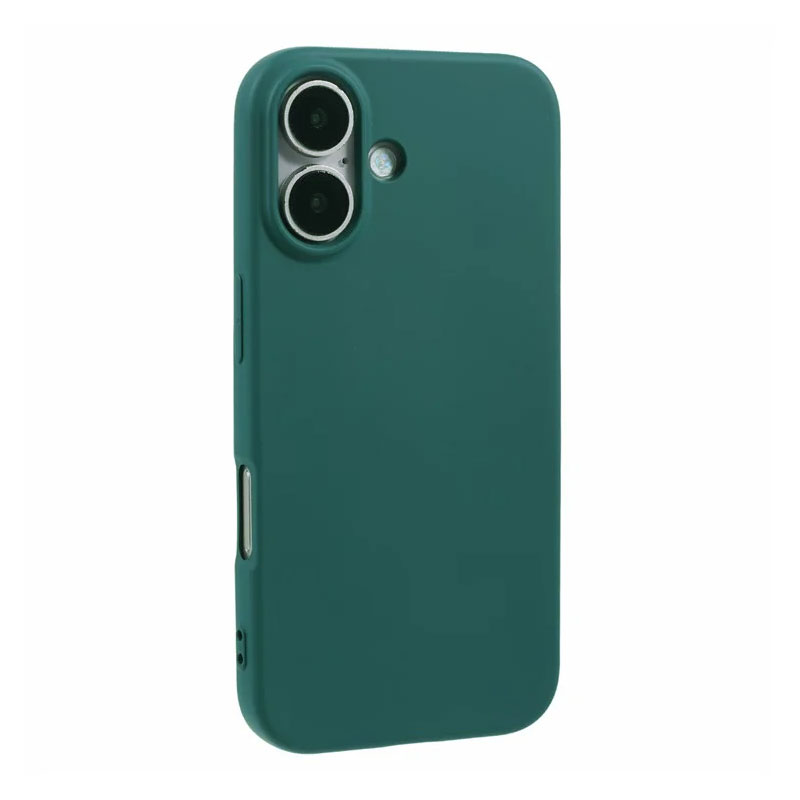 Husa Soft » iPhone 16, MicroFiber, TPU, Dark Green