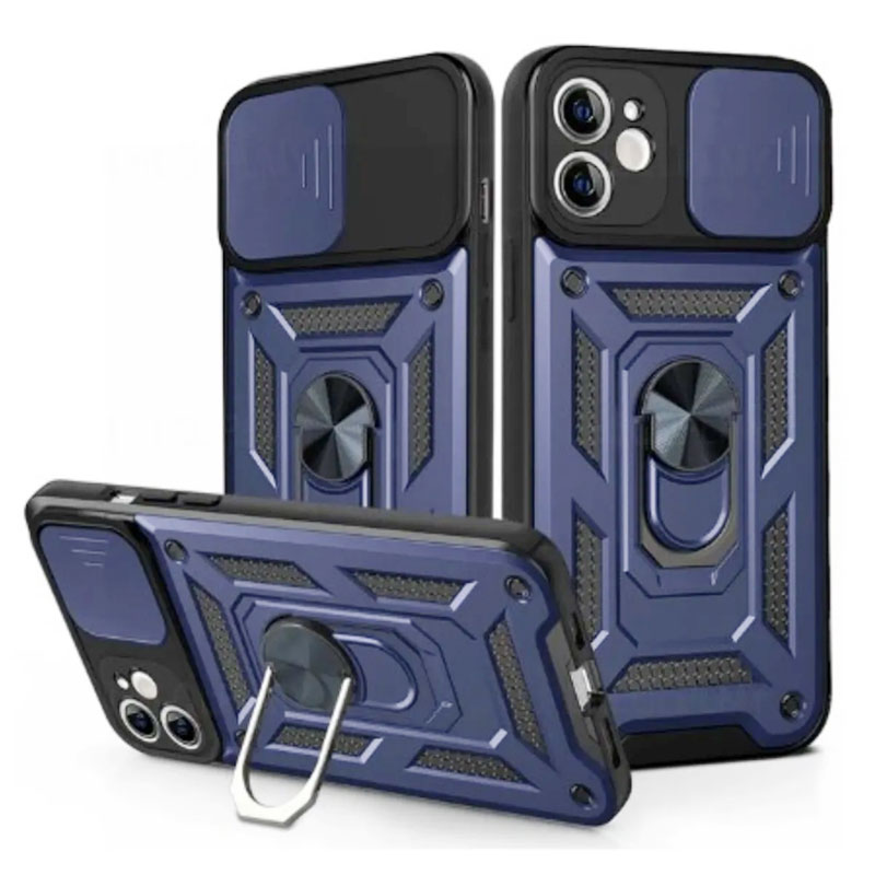 Husa Armor » Samsung S24 (S921), CamSlide, Ring Stand, Blue